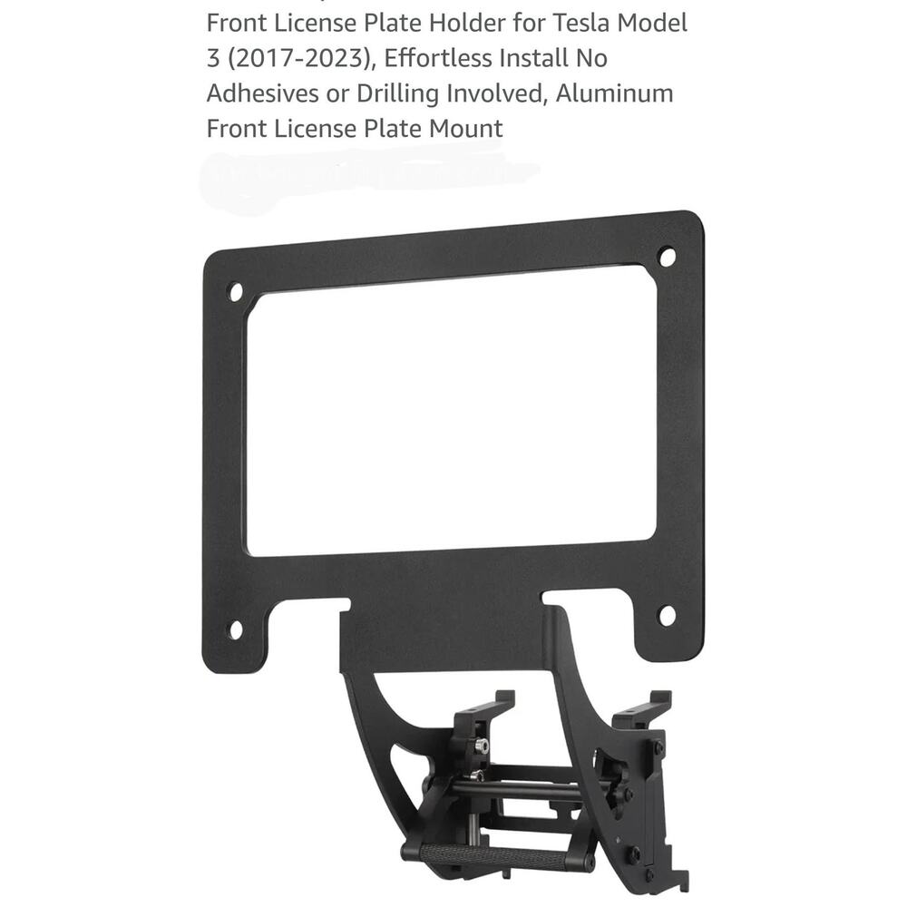 Front License Plate Holder for Tesla Model 3 (2017-2023), Effortless Install